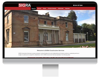 SIGRA constrcution services screenshot